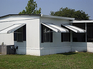 clamshell aluminum awnings open close