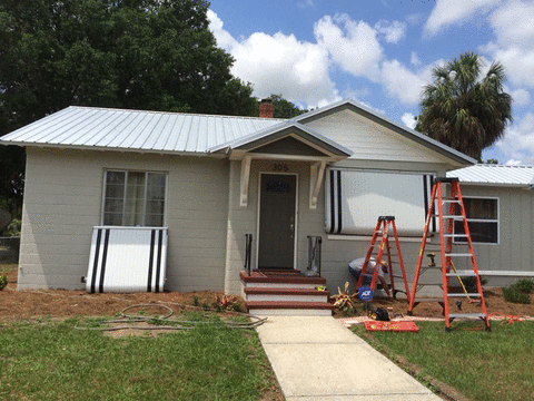 Leesburg aluminum awning project