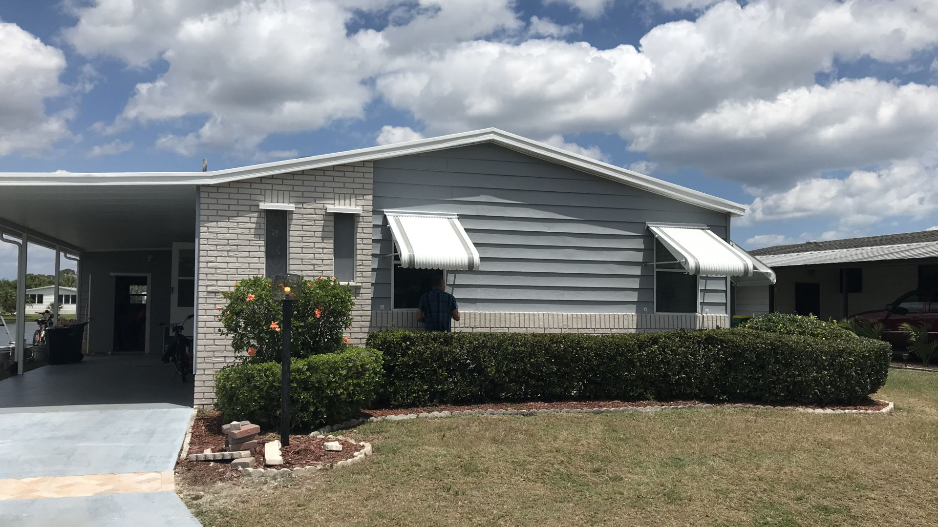 Two Awnings In Melbourne Florida, Myers Landscaping Melbourne Florida