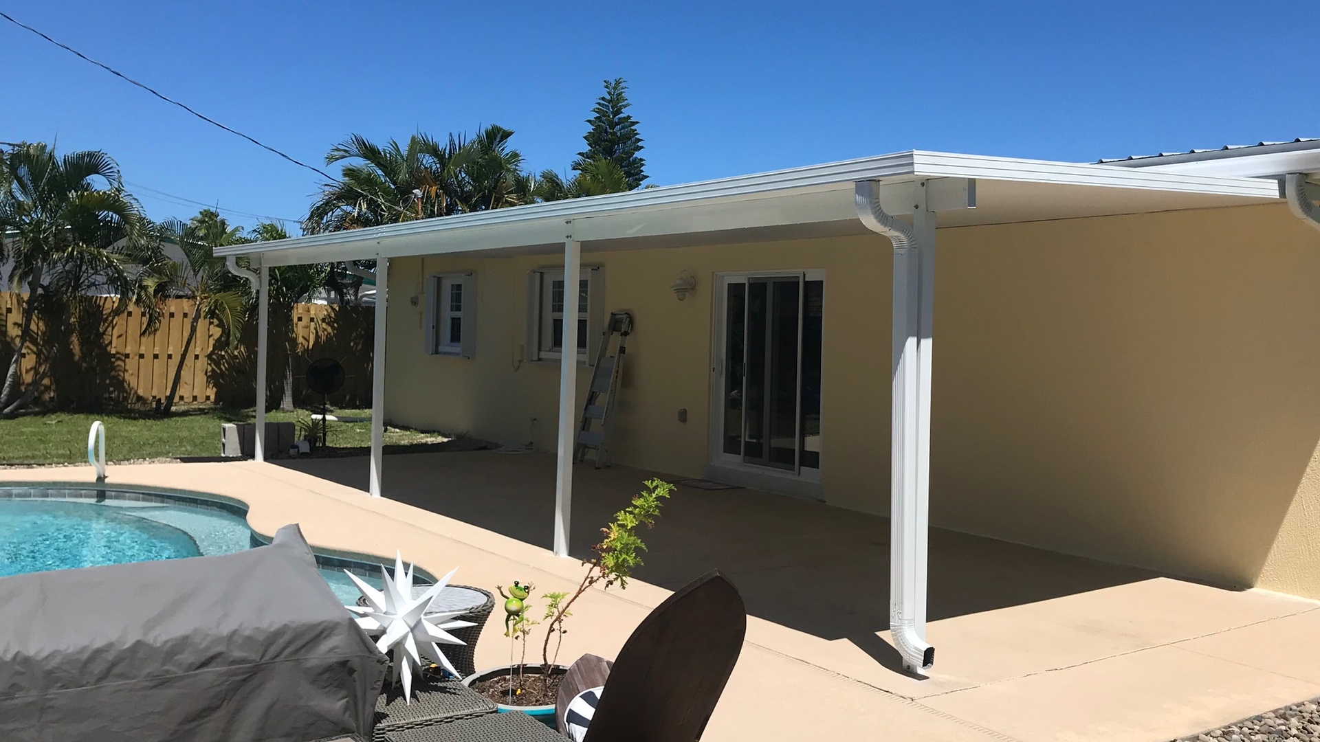 poolside insulated patio roof