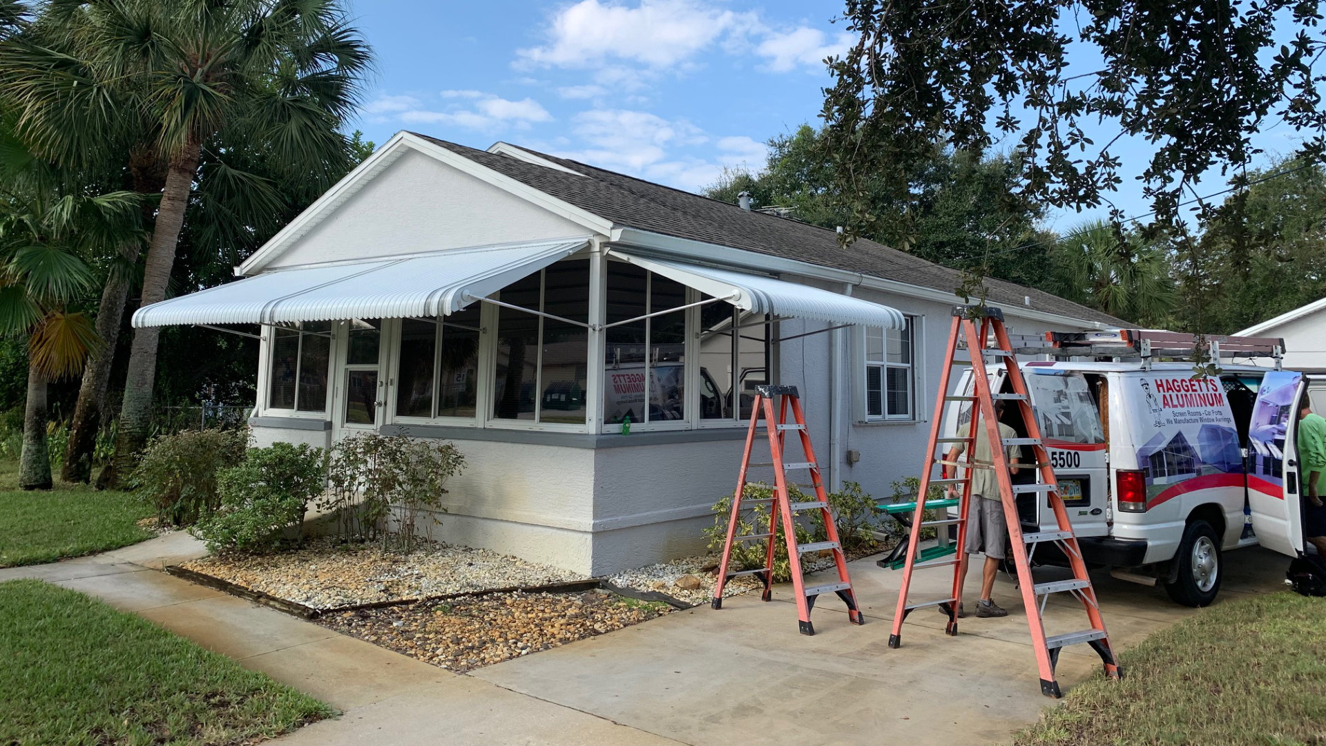 front porch aluminum awnings project