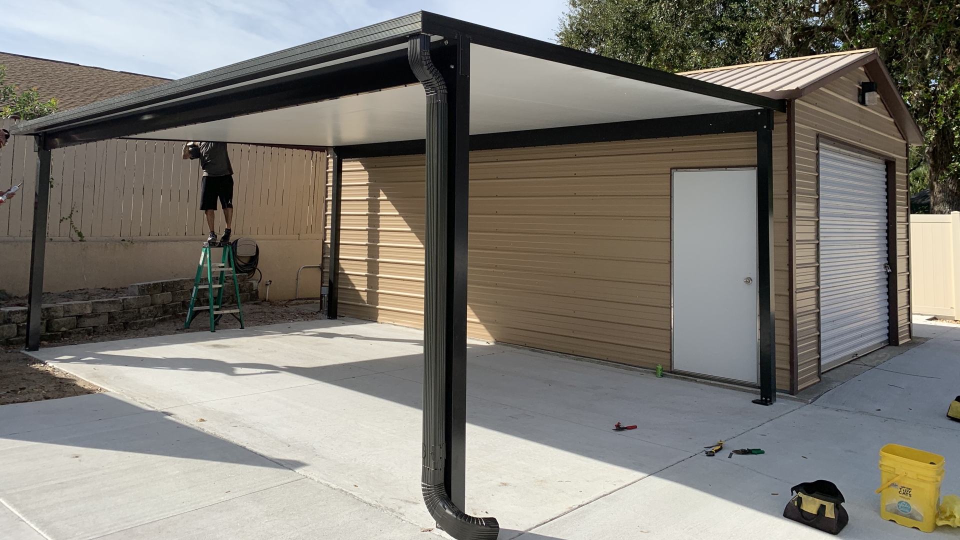 double wide carport project completed