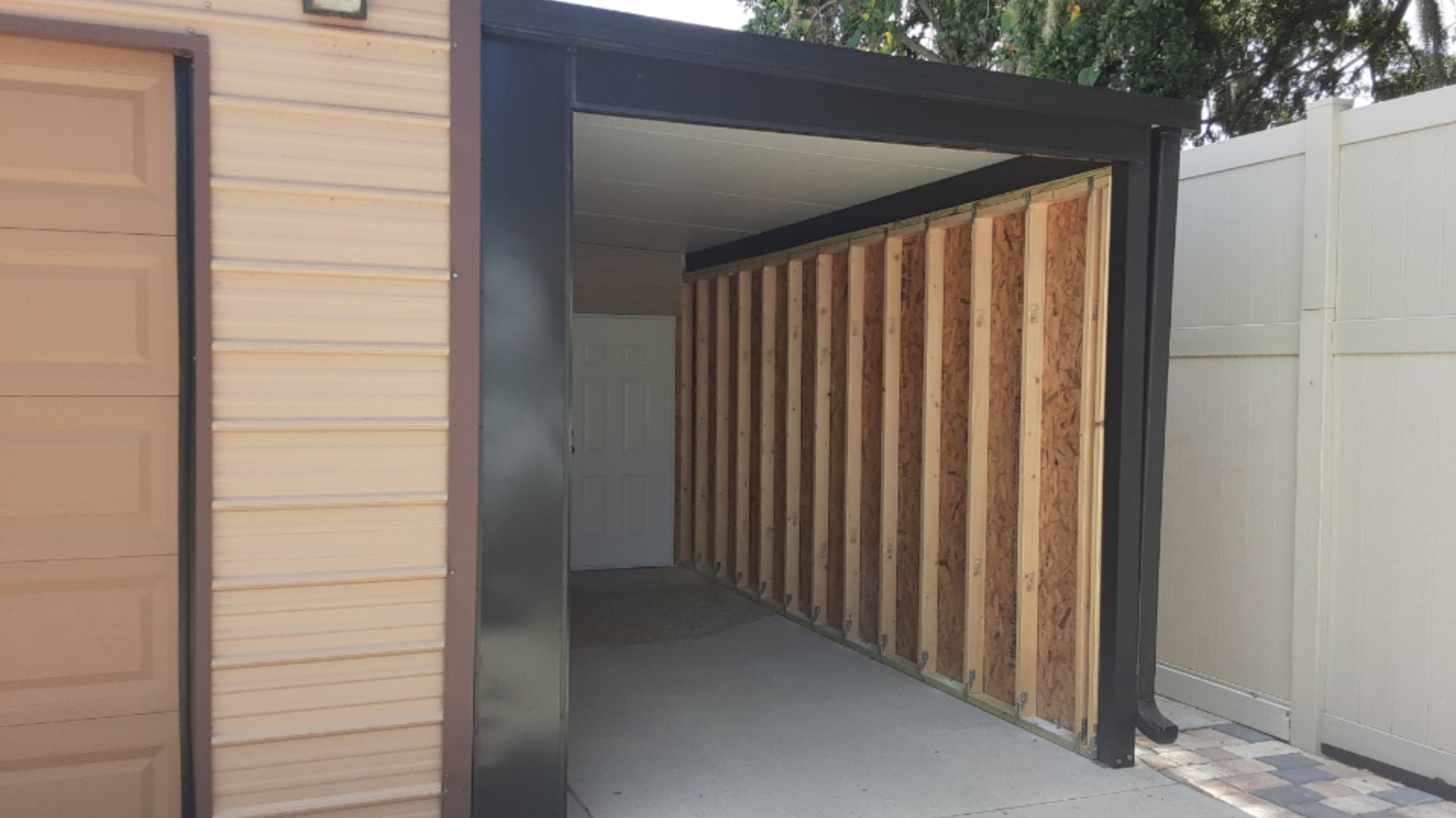 golf cart carport and storage shed