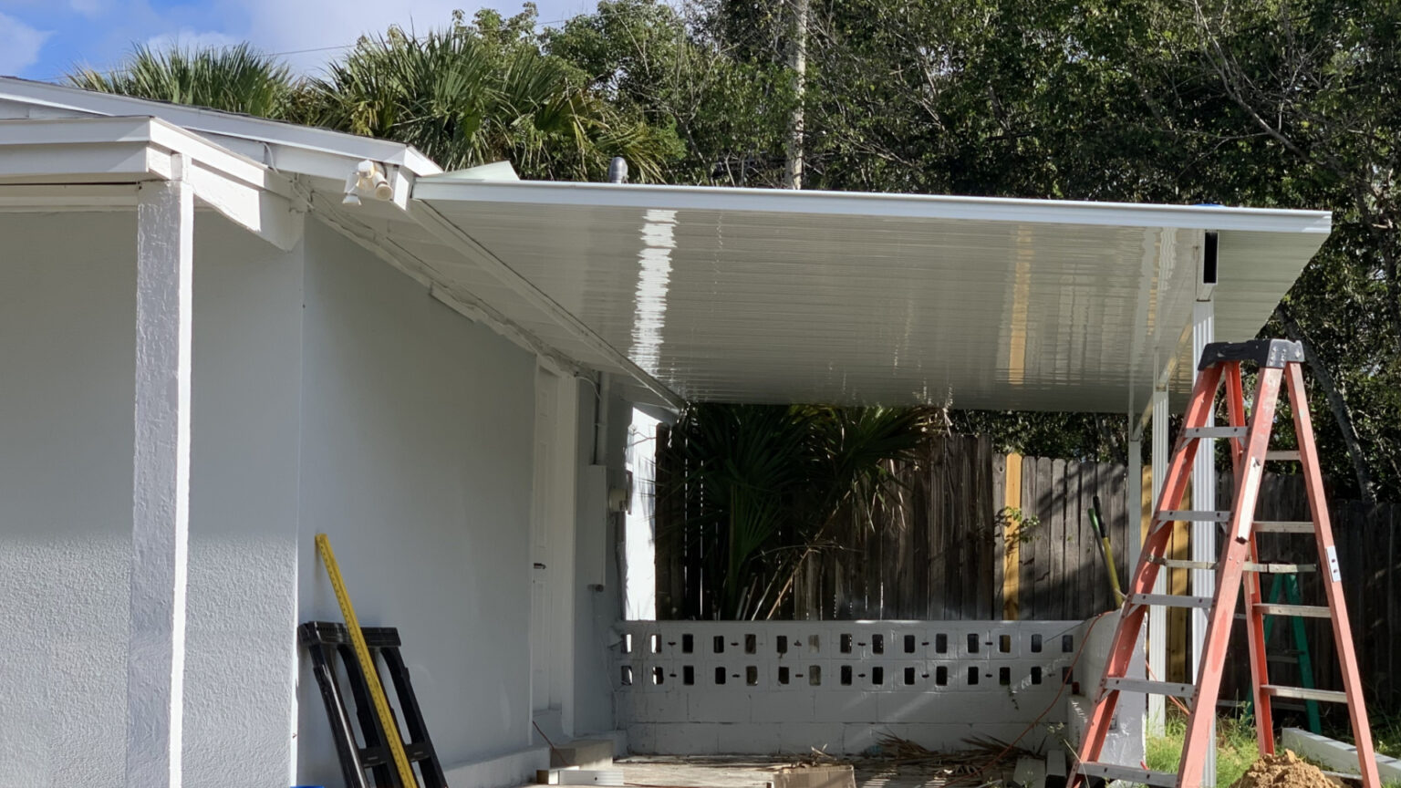 Custom 12×24 Carport Titusville Florida Haggetts Aluminum Custom