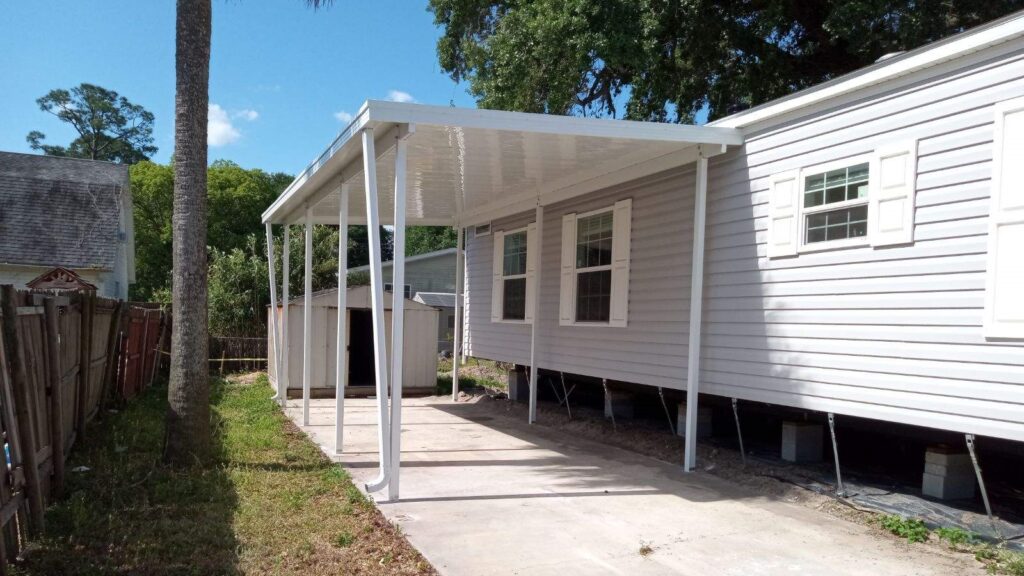 custom aluminum pan roof carport 1