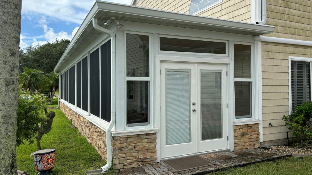 glass doors and windows left