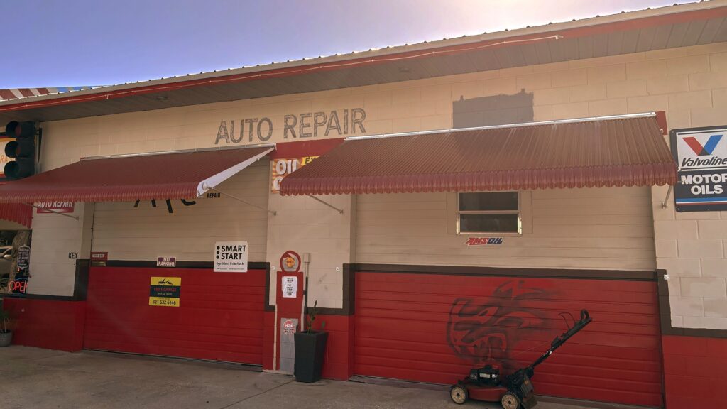 auto repair shop awning