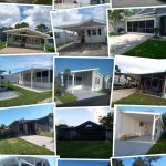 Collage of recent aluminum construction projects completed by Haggetts Aluminum across Brevard County Florida